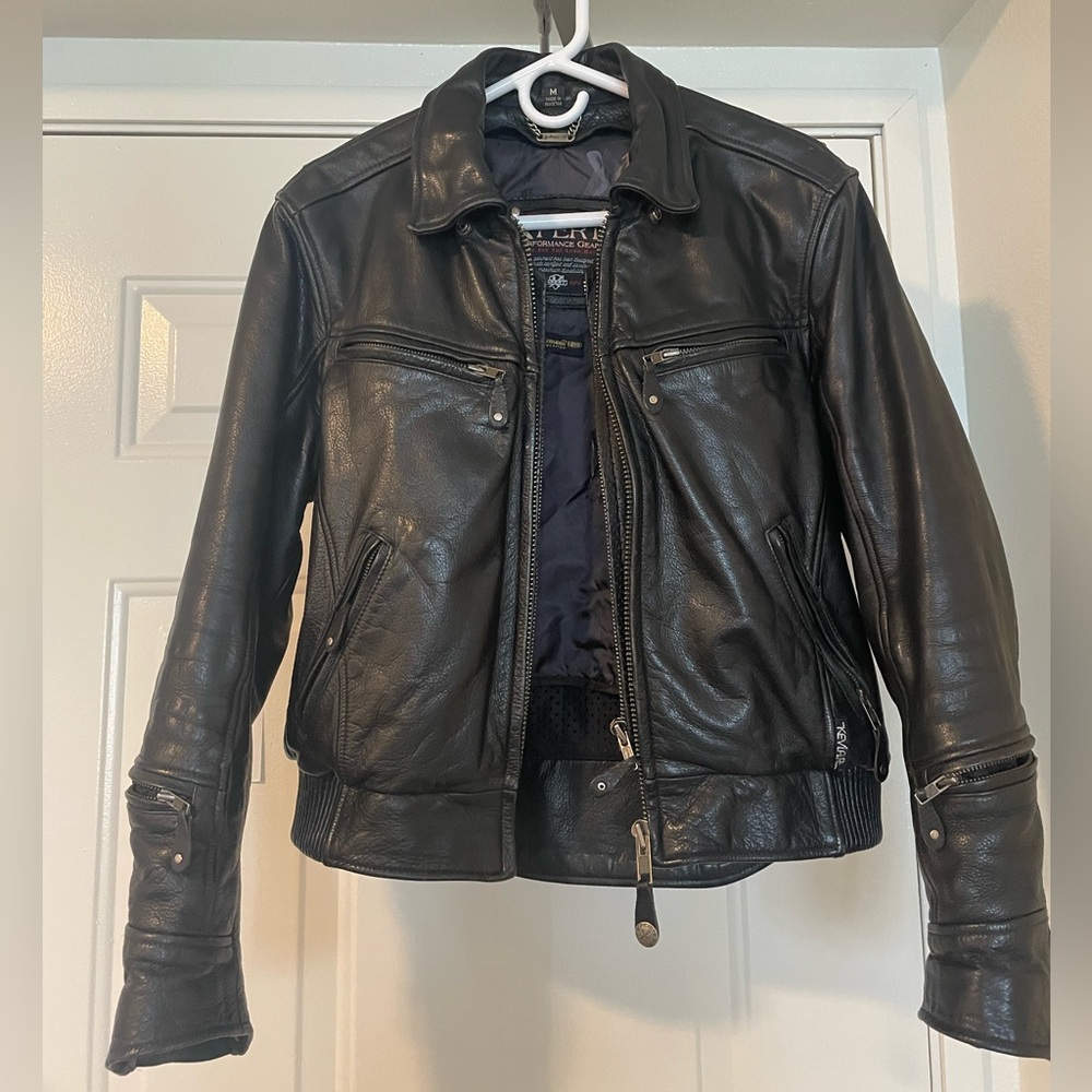 Vintage XPERT Leather Motorcycle Riding Jacket with Thinsulate Lining, Size M